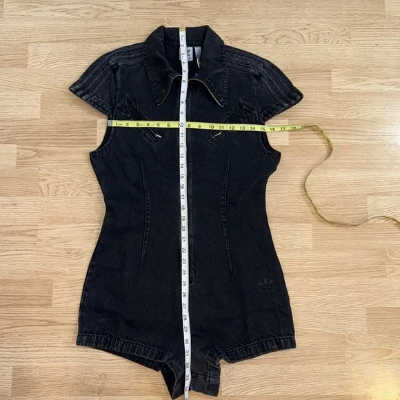 Adidas Fashion Montreal Denim Playsuit Black 
Size Small - Picture 13 of 15